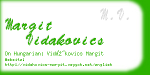 margit vidakovics business card